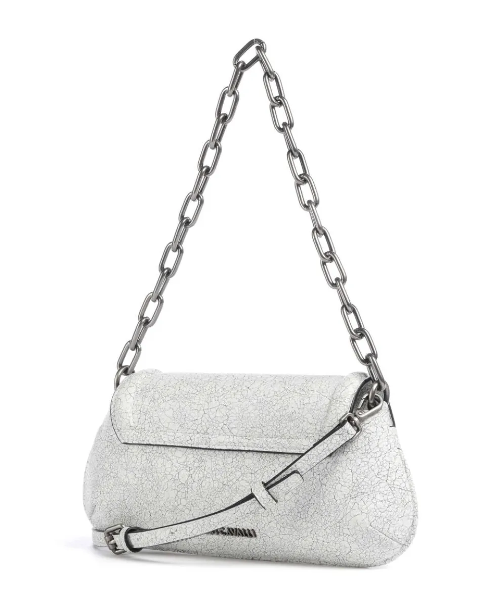 Crossed Laces Schultertasche Lederimitat weiß