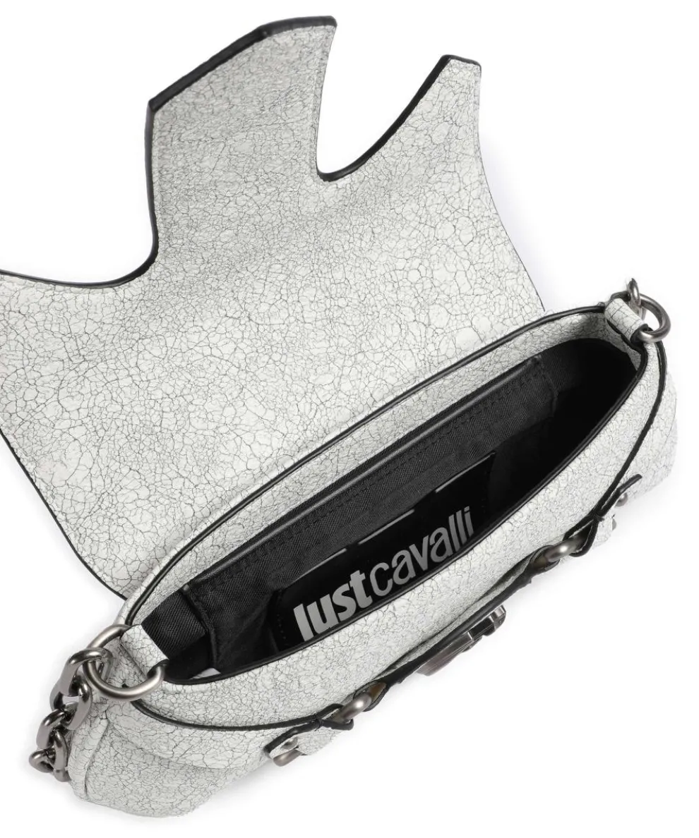 Crossed Laces Schultertasche Lederimitat weiß