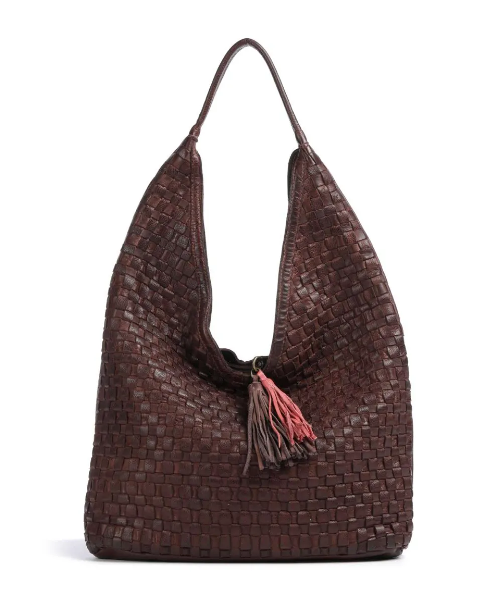 Venusweg 2 Schultertasche genarbtes Rindsleder dunkelbraun