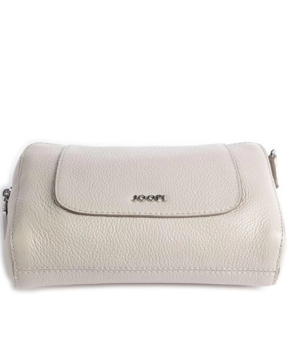 Estate Casta Umhängetasche genarbtes Leder hellgrau