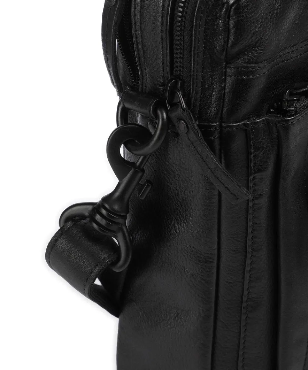 Apache Brutus Aktentasche 15″ fein genarbtes Leder schwarz