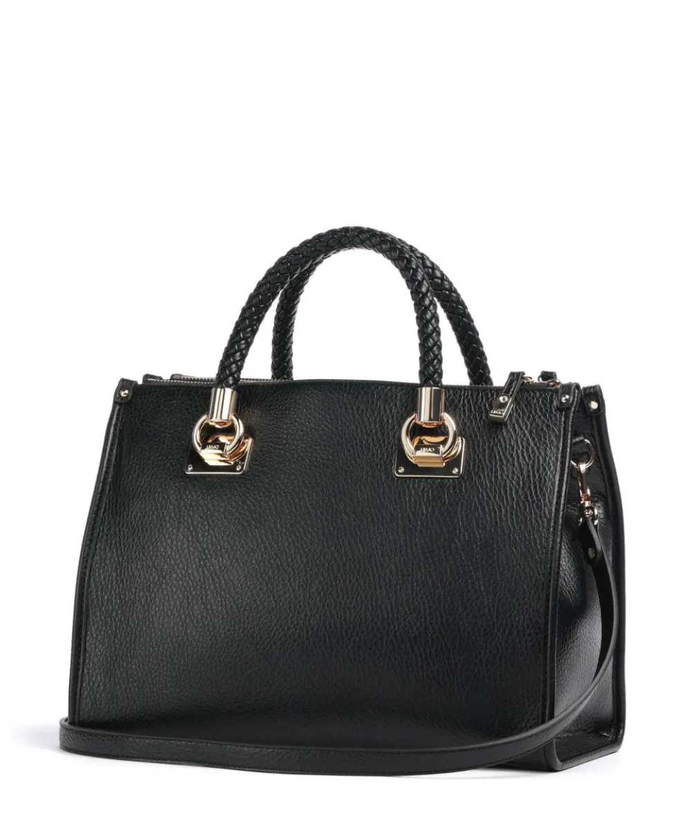 Manhattan M Handtasche Lederimitat schwarz