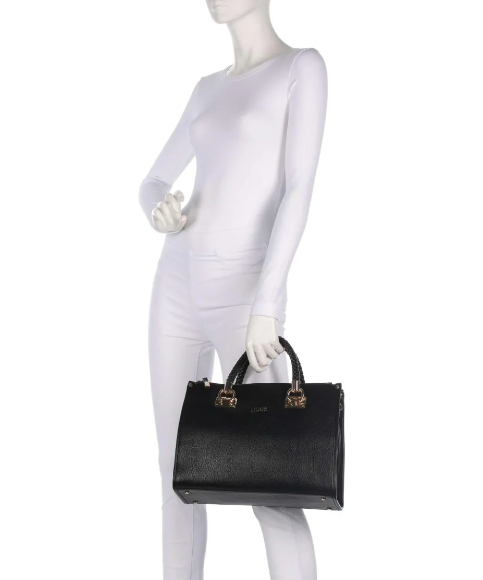 Manhattan M Handtasche Lederimitat schwarz