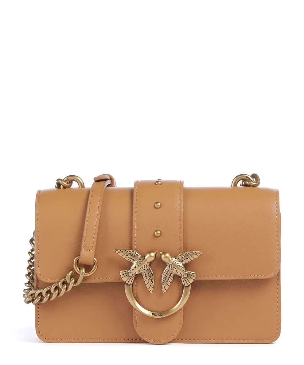 Love One Mini Umhängetasche fein genarbtes Kalbsleder hellbraun