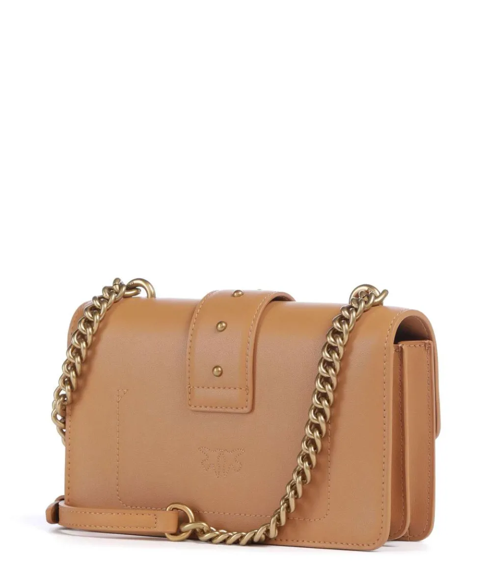 Love One Mini Umhängetasche fein genarbtes Kalbsleder hellbraun