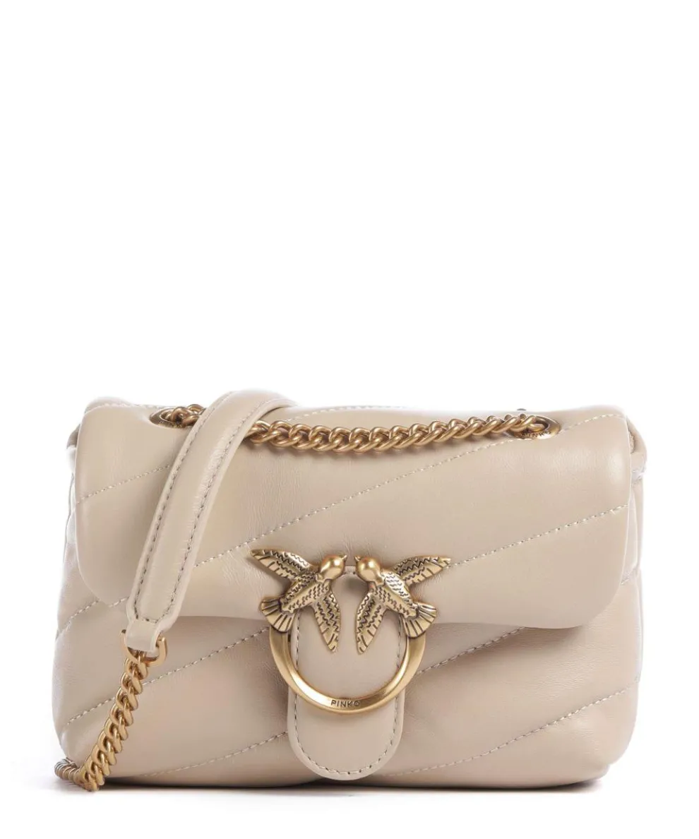 Love Puff Baby Schultertasche Schafsleder beige