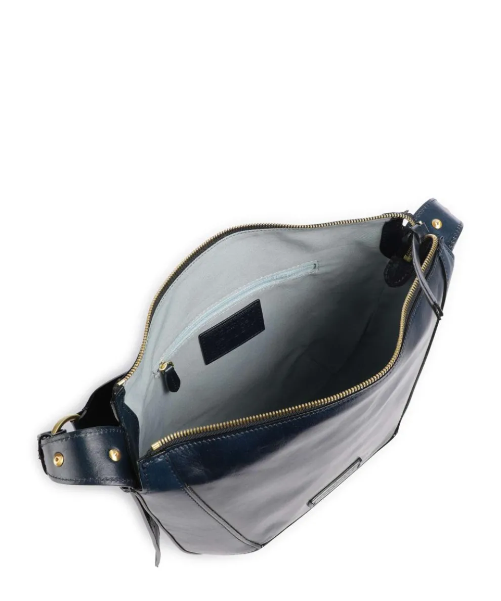 Fedora Schultertasche fein genarbtes Rindsleder dunkelblau