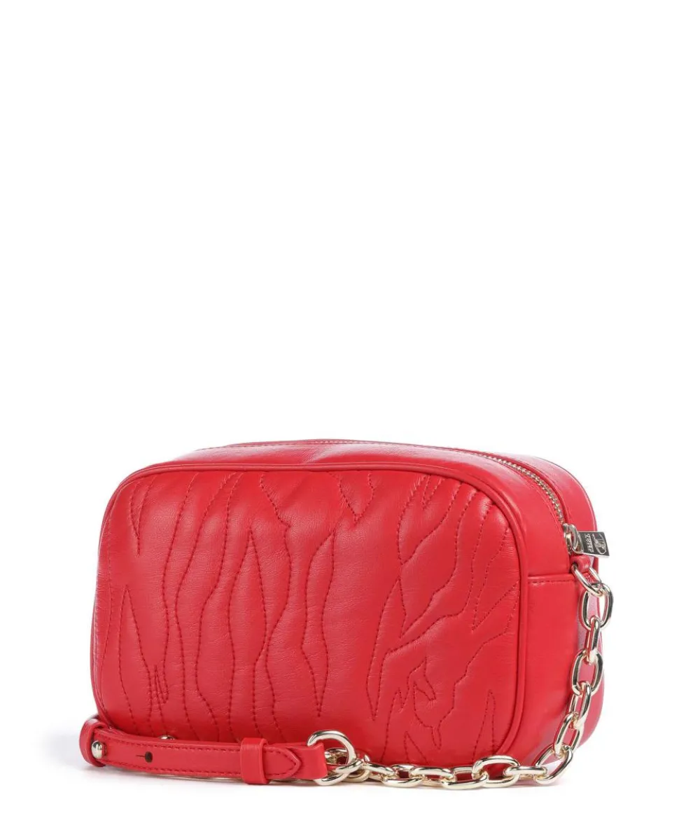 Quilted Zebra Umhängetasche Lederimitat rot