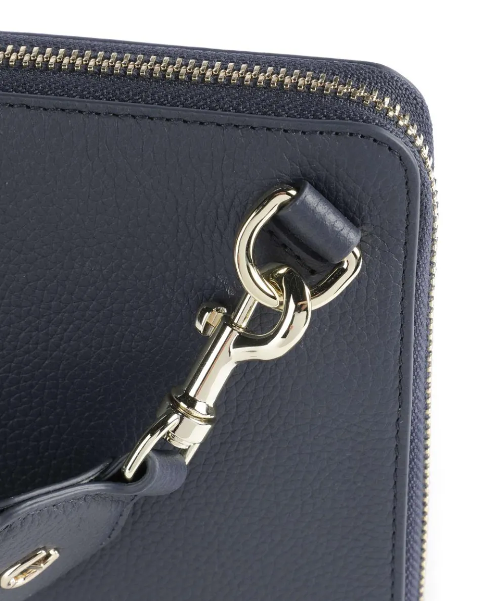 Zita Umhängetasche genarbtes Rindsleder dunkelblau