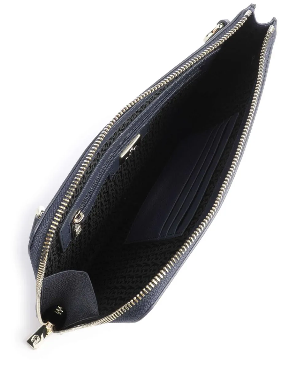 Zita Umhängetasche genarbtes Rindsleder dunkelblau