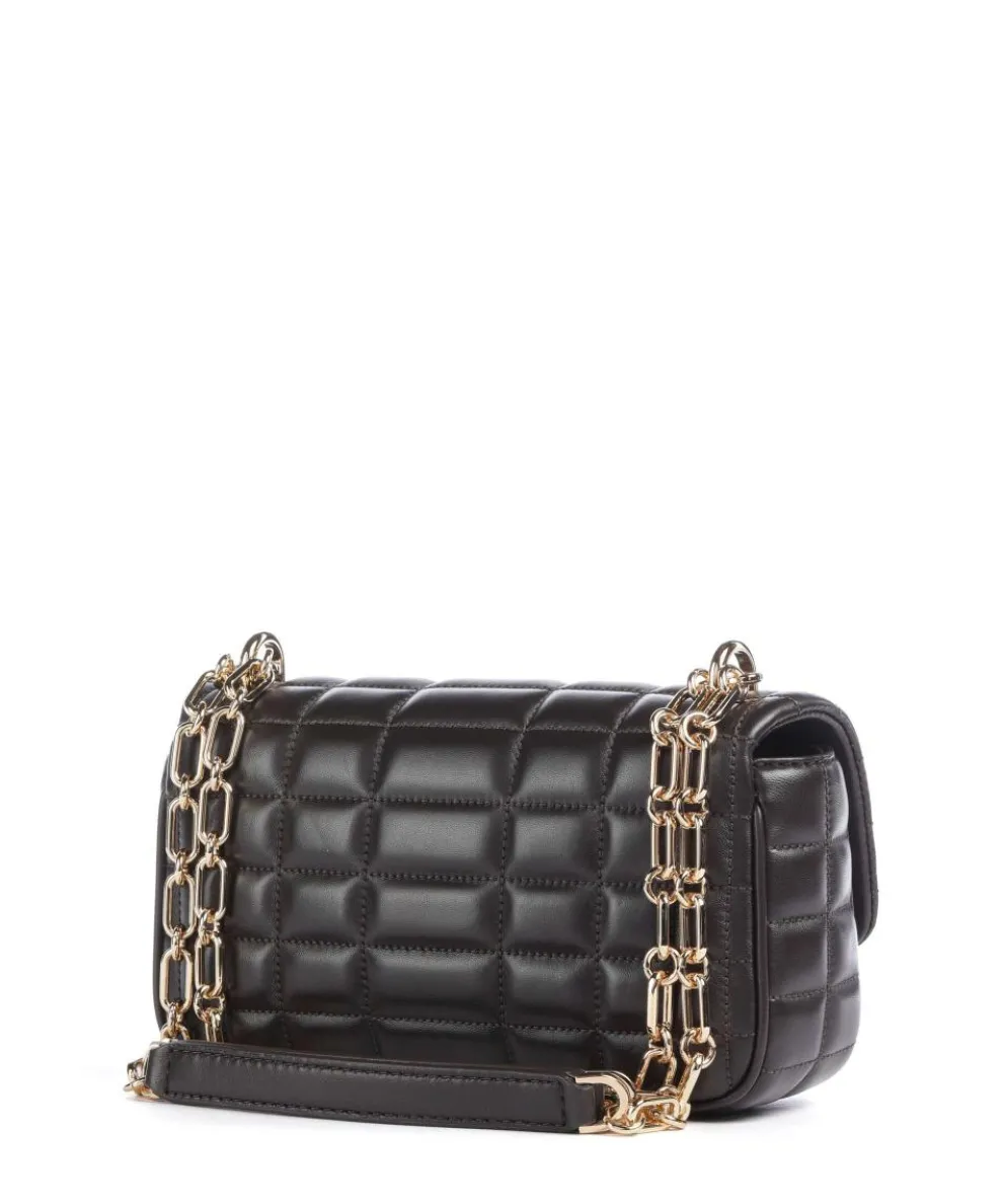 Tribeca Schultertasche Lammleder dunkelbraun