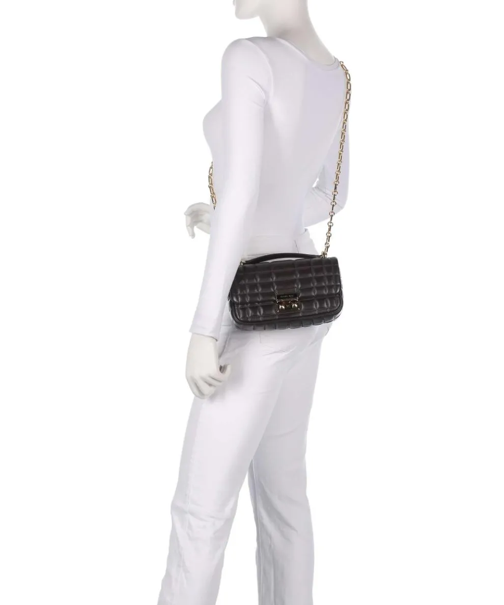 Tribeca Schultertasche Lammleder dunkelbraun