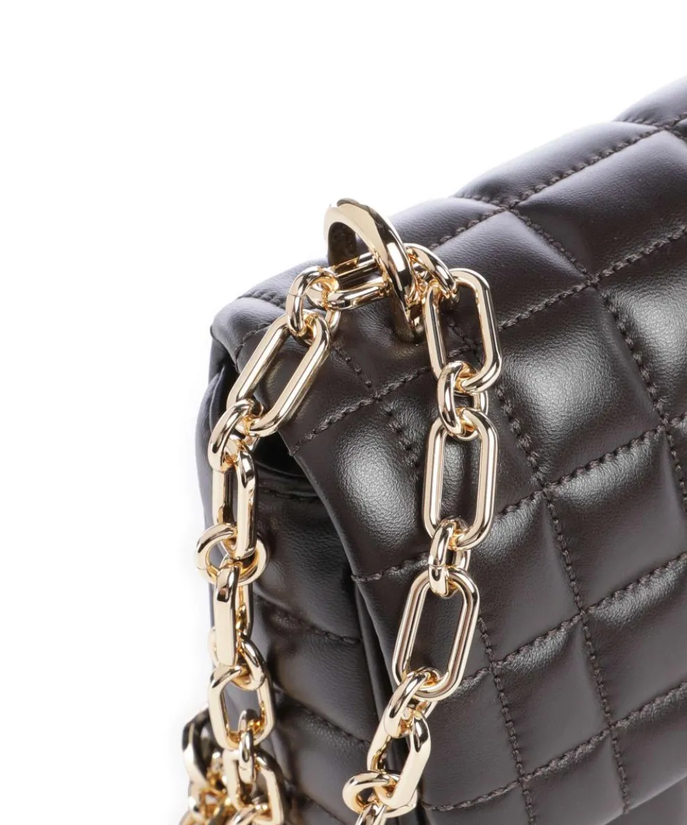 Tribeca Schultertasche Lammleder dunkelbraun