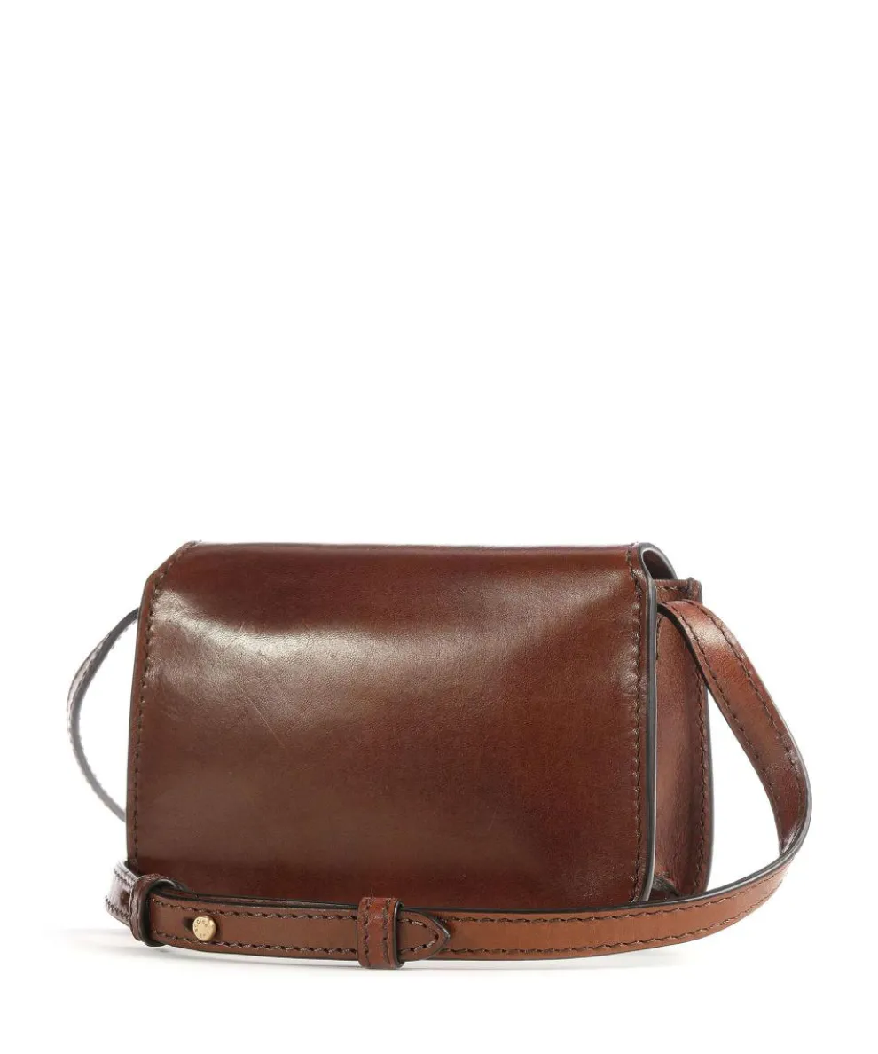 Lucrezia Umhängetasche glattes Rindsleder braun