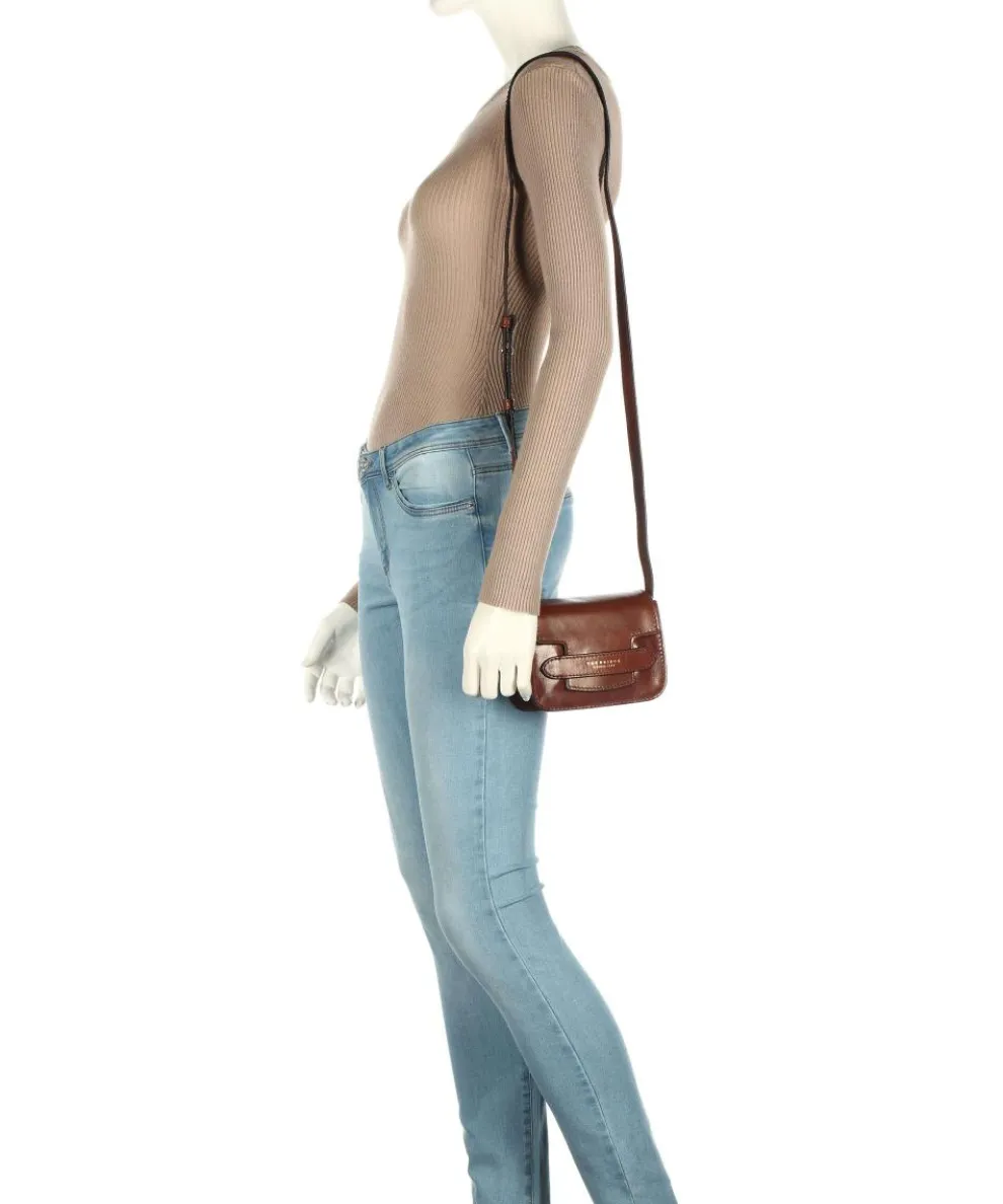 Lucrezia Umhängetasche glattes Rindsleder braun