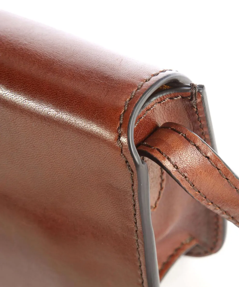 Lucrezia Umhängetasche glattes Rindsleder braun