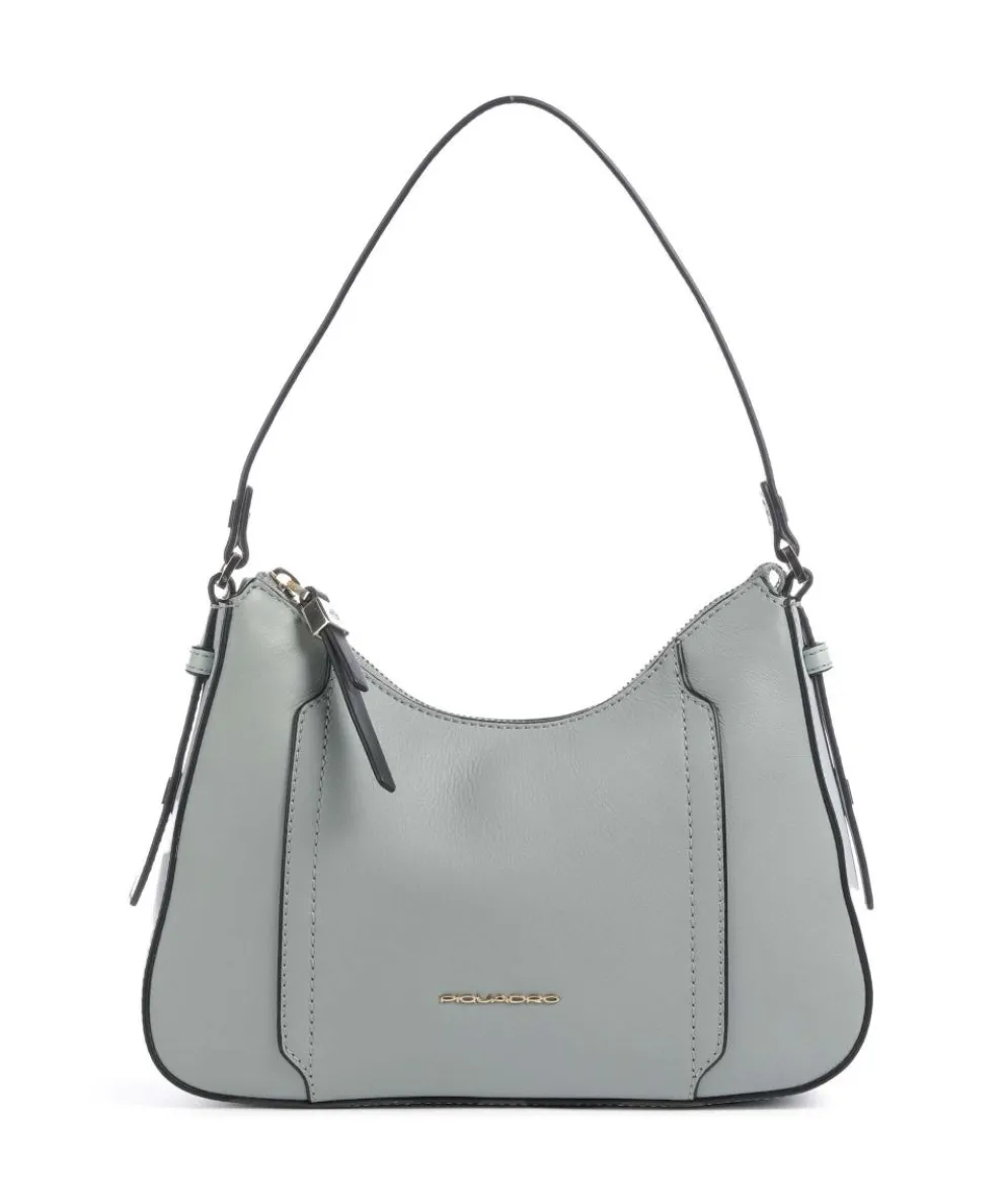 Circle Schultertasche genarbtes Rindsleder mintgrün