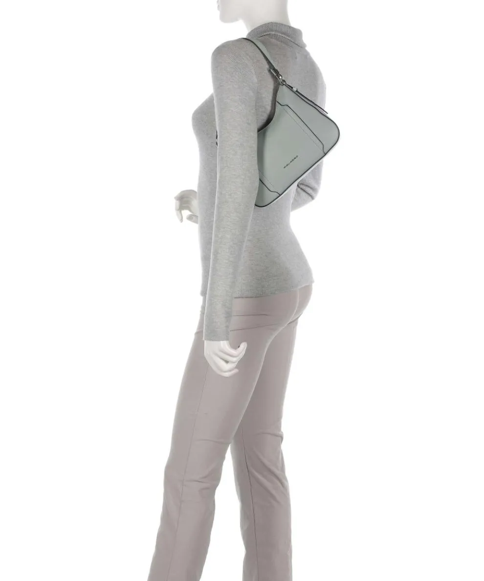 Circle Schultertasche genarbtes Rindsleder mintgrün