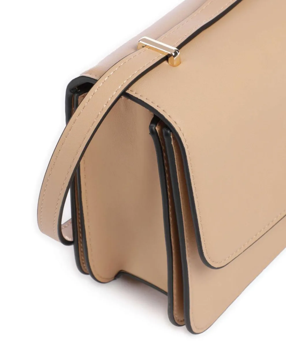 Flap Re Umhängetasche Lederimitat beige