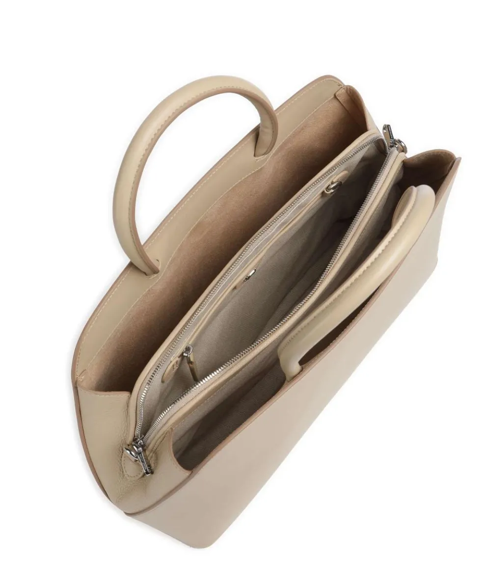 Liverpool Street Handtasche fein genarbtes Rindsleder beige