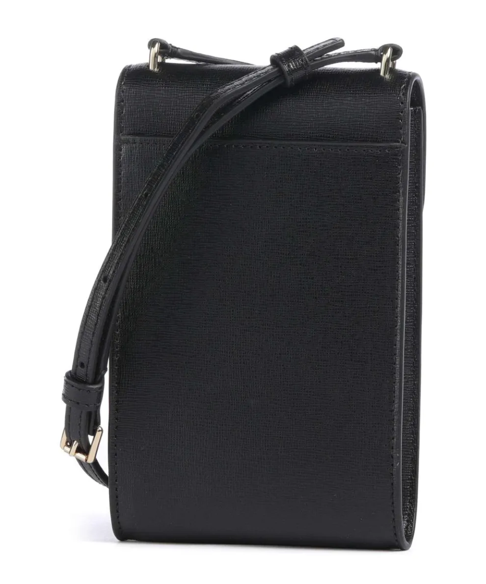 Serena Handytasche Saffiano Leder schwarz