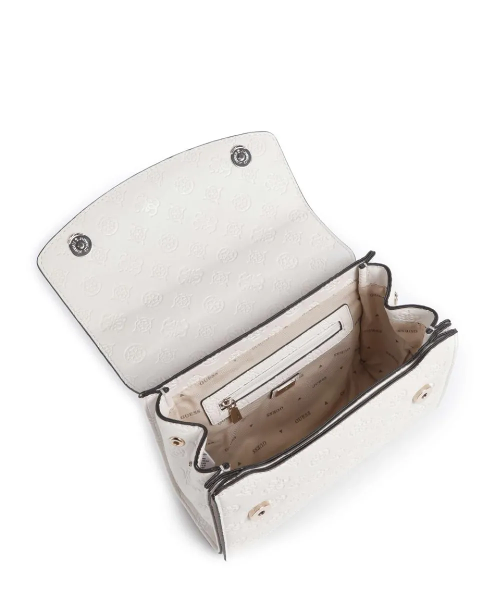 Phoebe Peony Debossed Schultertasche Lederimitat creme