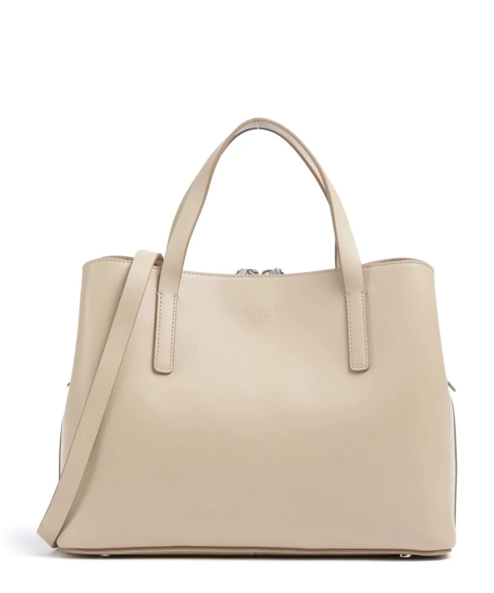 Dukes Place Handtasche fein genarbtes Rindsleder beige