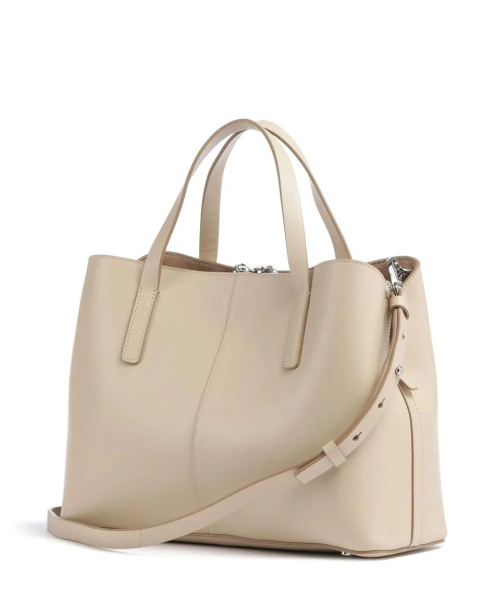 Dukes Place Handtasche fein genarbtes Rindsleder beige