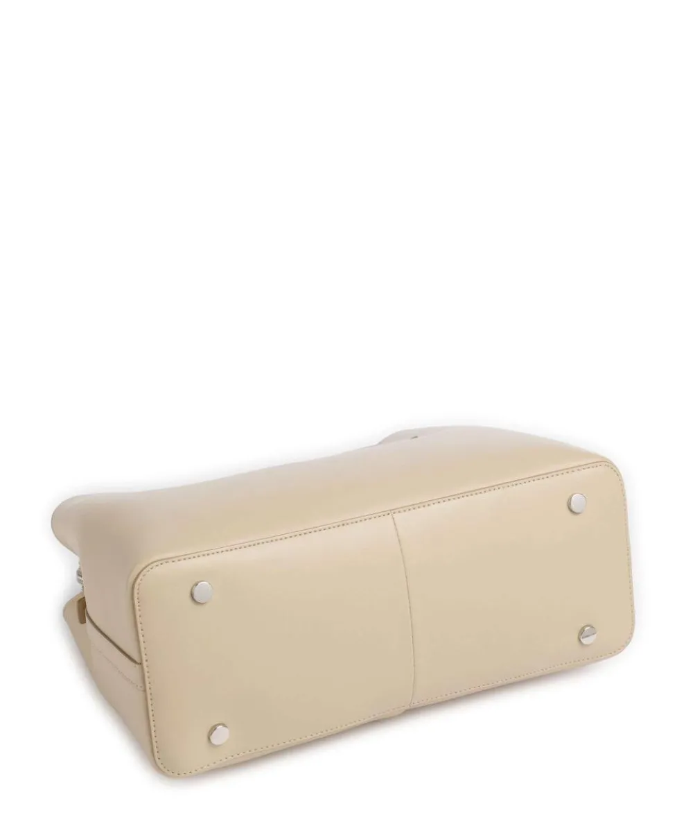 Dukes Place Handtasche fein genarbtes Rindsleder beige
