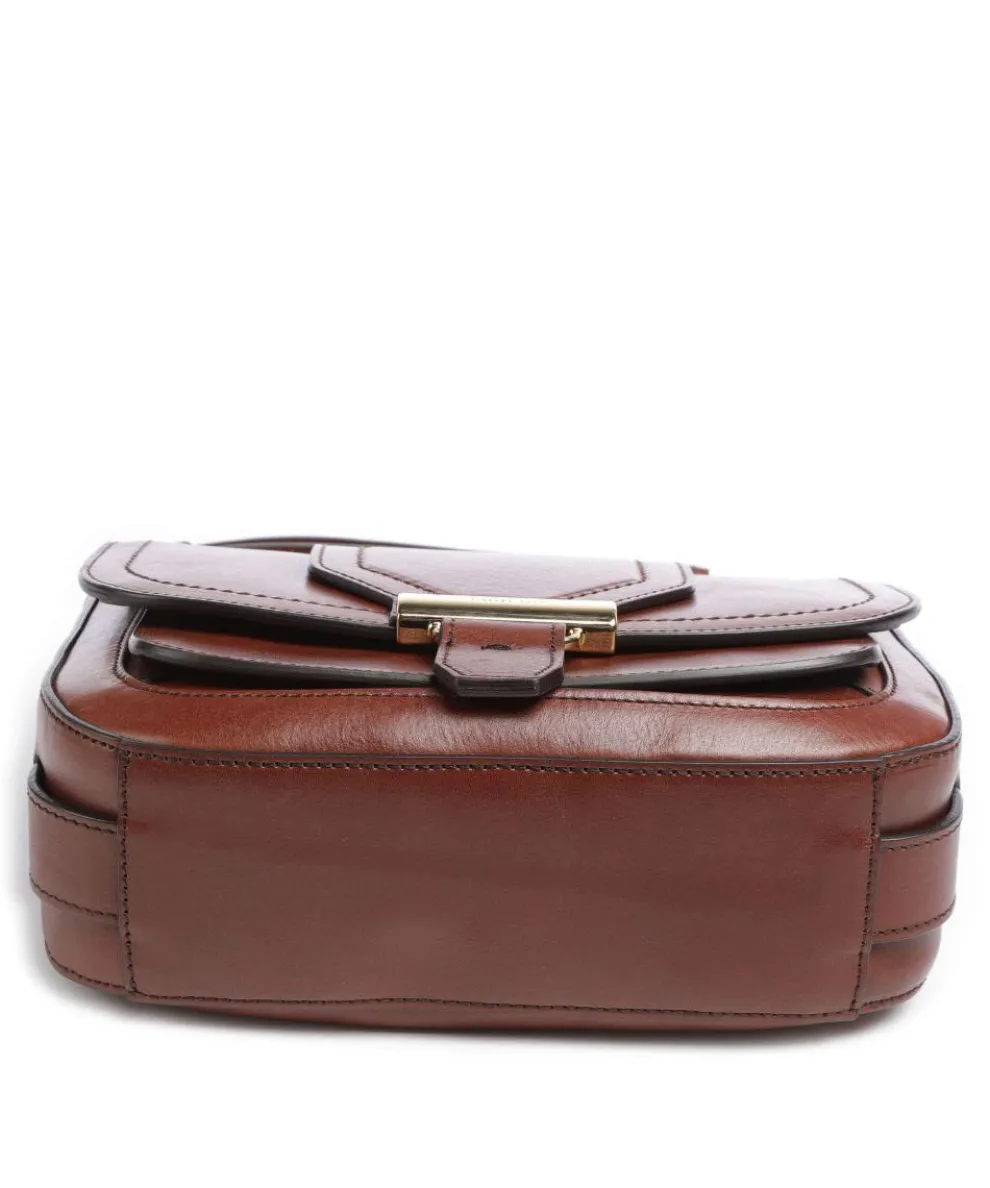 Benedetta Umhängetasche fein genarbtes Rindsleder braun