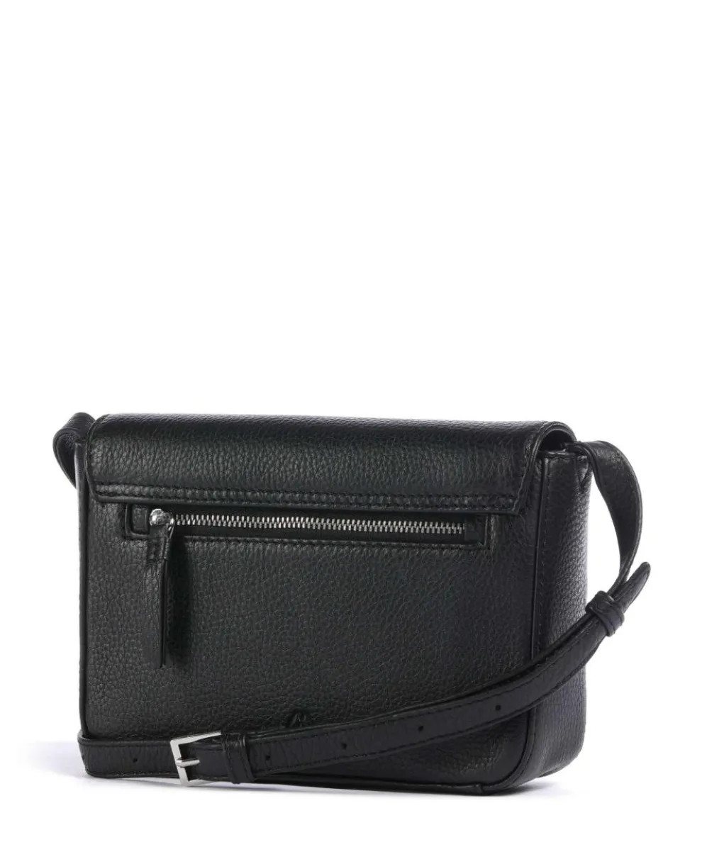 Noelle Umhängetasche genarbtes Rindsleder schwarz