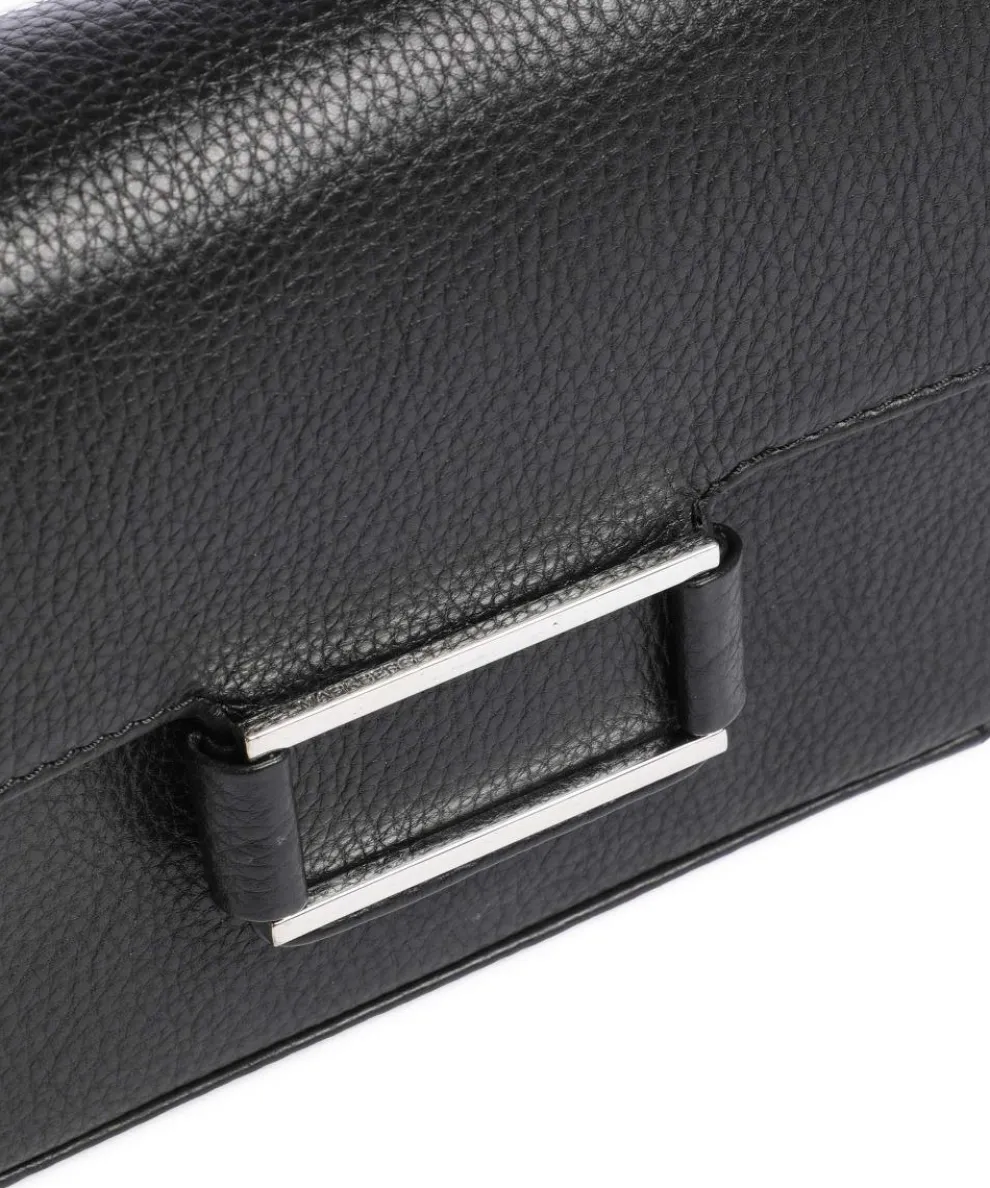 Noelle Umhängetasche genarbtes Rindsleder schwarz