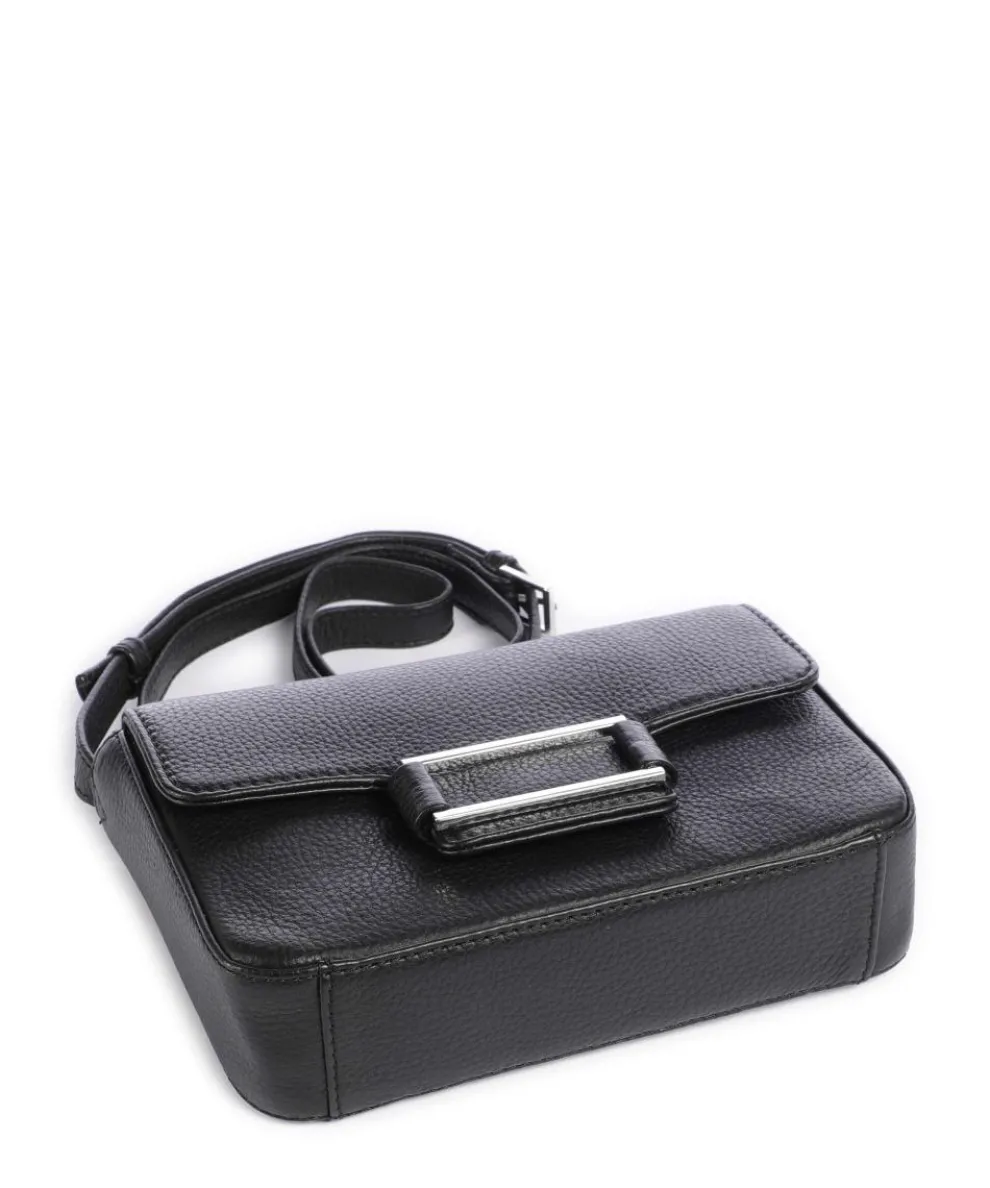 Noelle Umhängetasche genarbtes Rindsleder schwarz