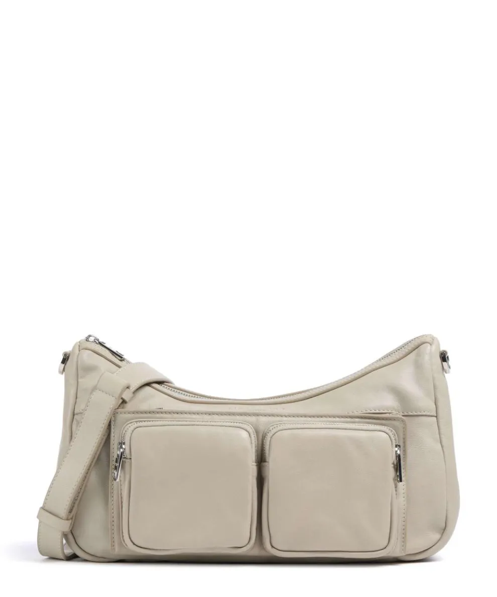 Maia Sheep Natural M Schultertasche Schafsleder beige