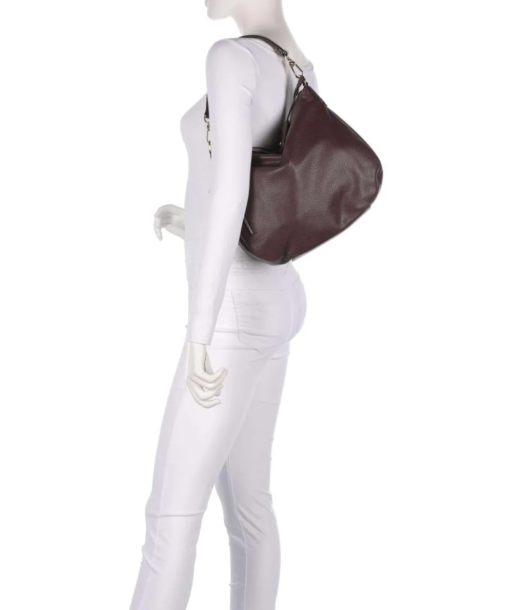 Adria Juna Small Beuteltasche genarbtes Leder wein