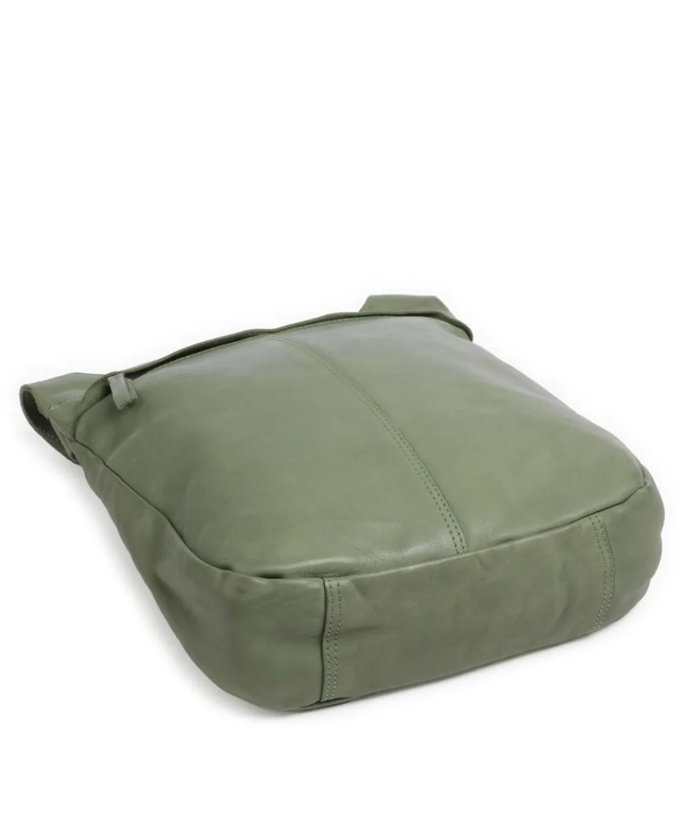 Submarine Schultertasche fein genarbtes Rindsleder grün