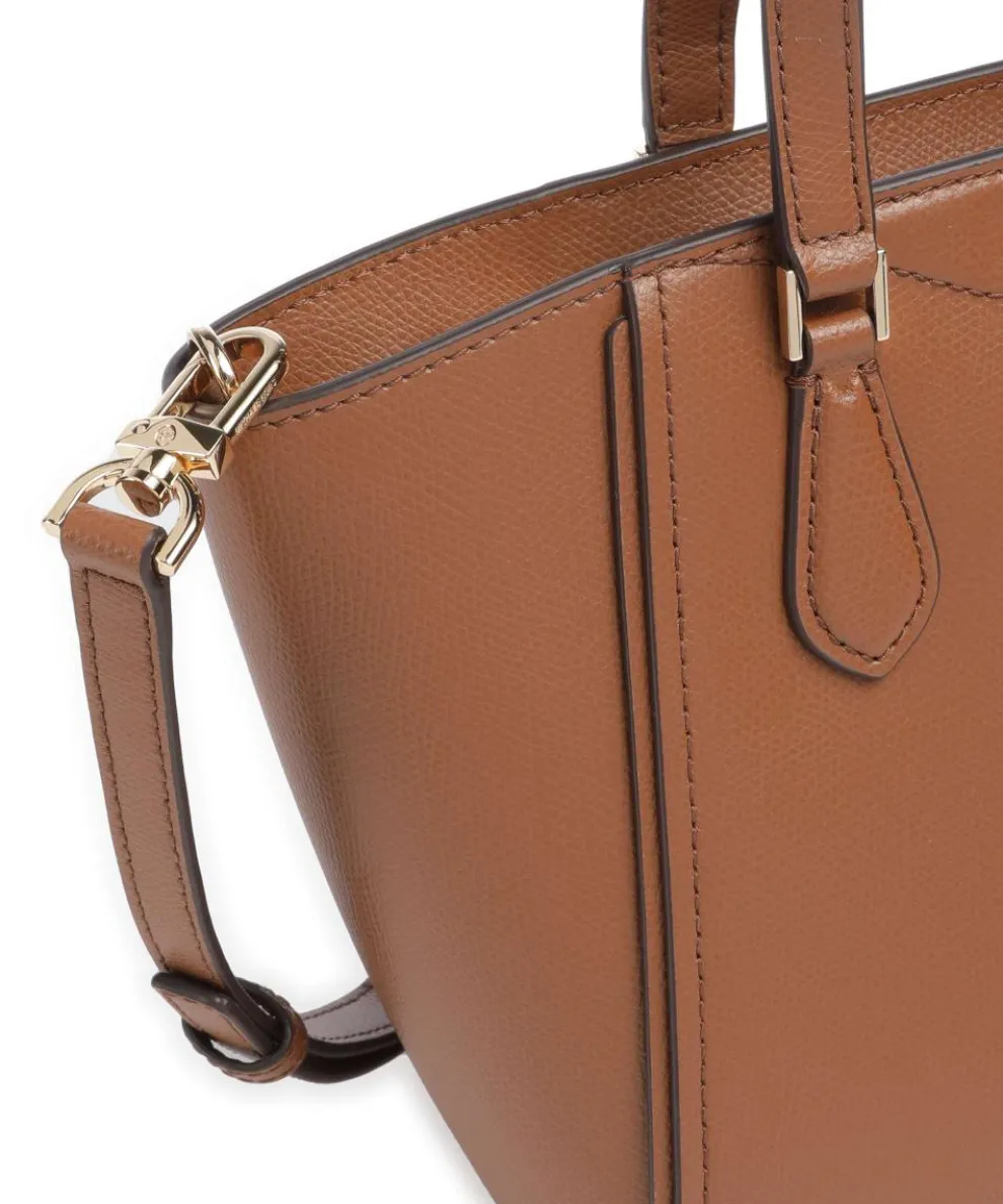 Taryn Handtasche genarbtes Rindsleder braun