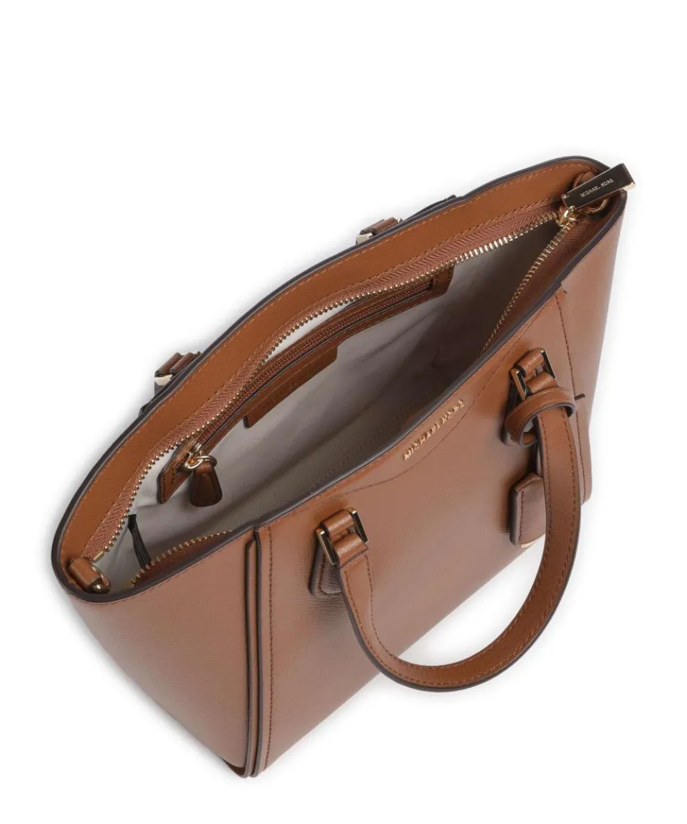 Taryn Handtasche genarbtes Rindsleder braun
