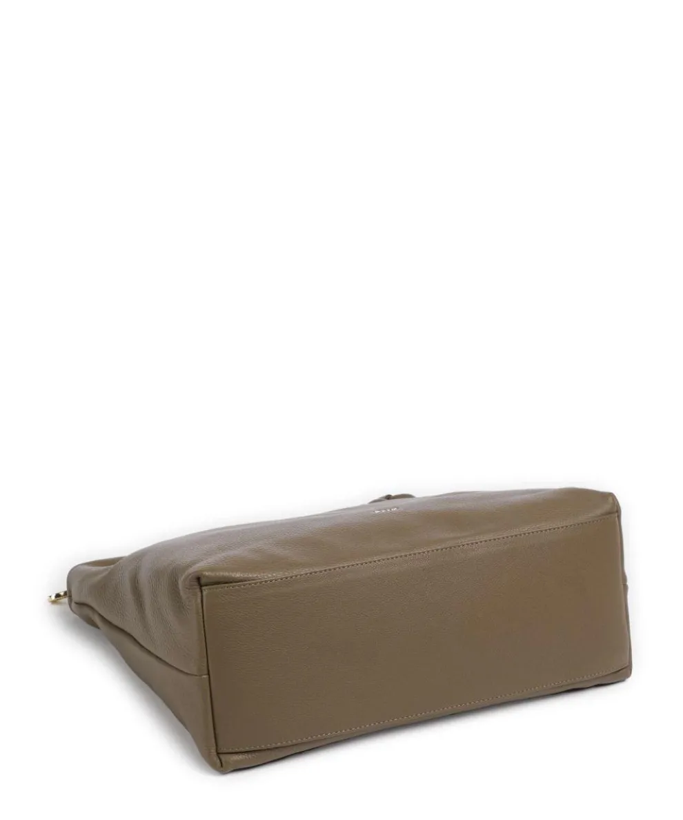 Dalia Soley Beuteltasche genarbtes Leder olivgrün