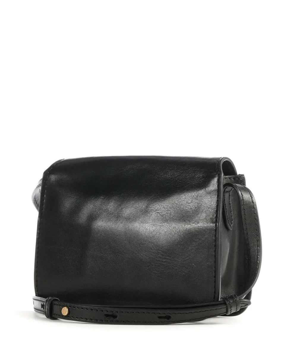 Lucrezia Umhängetasche fein genarbtes Rindsleder schwarz