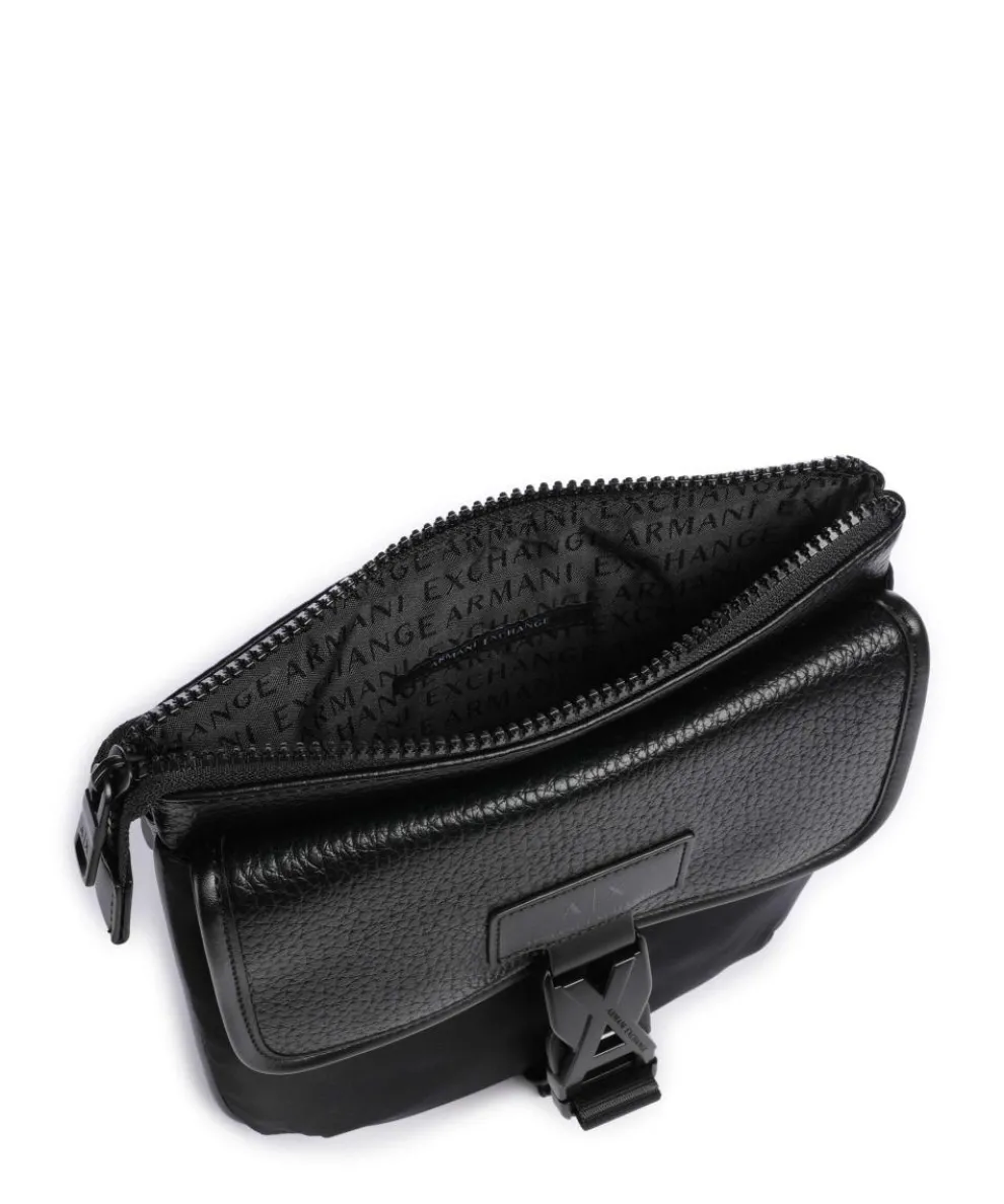 Simon Umhängetasche Lederimitat schwarz