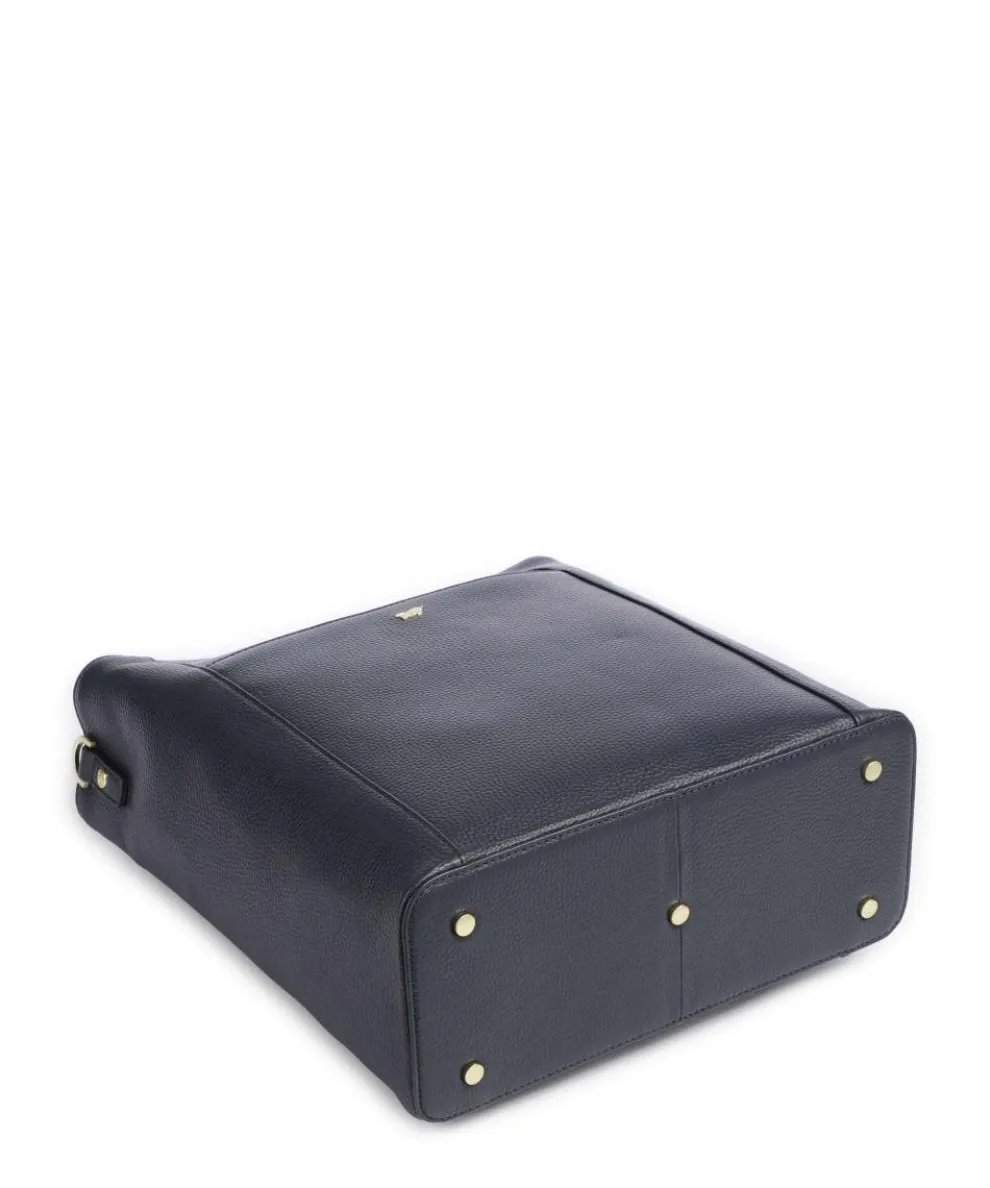 Hanna Shopper 13″ genarbtes Leder navy