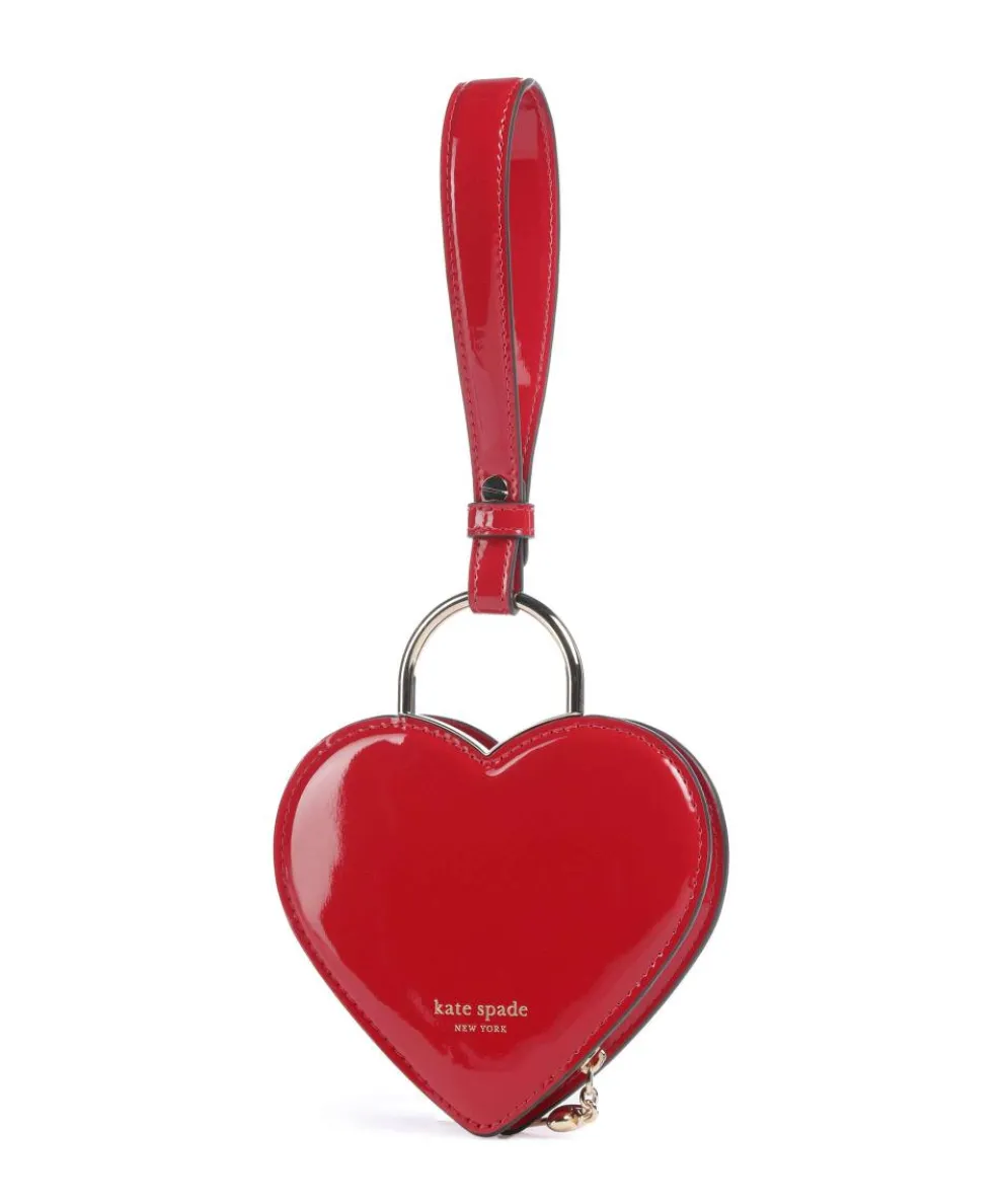 Key to my Heart Clutch Lackleder rot