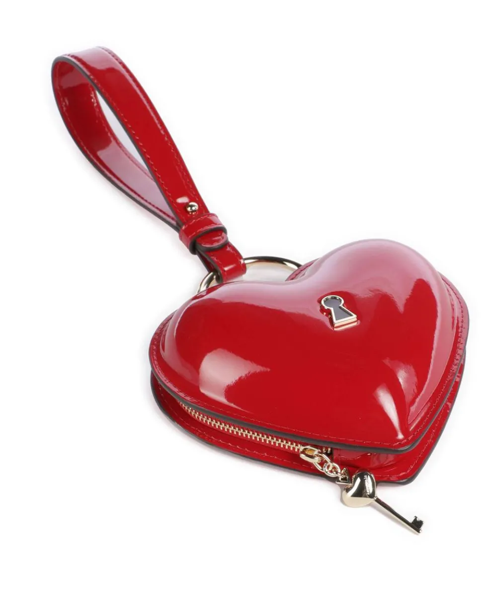 Key to my Heart Clutch Lackleder rot