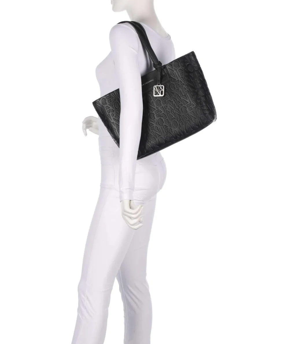 Liz M Shopper Lederimitat schwarz