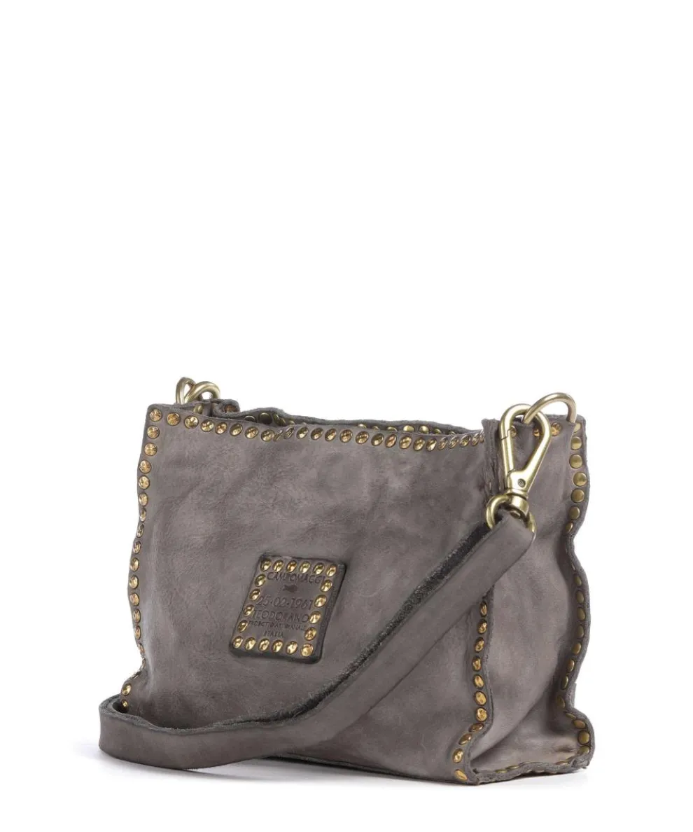 Umhängetasche fein genarbtes Rindsleder stein