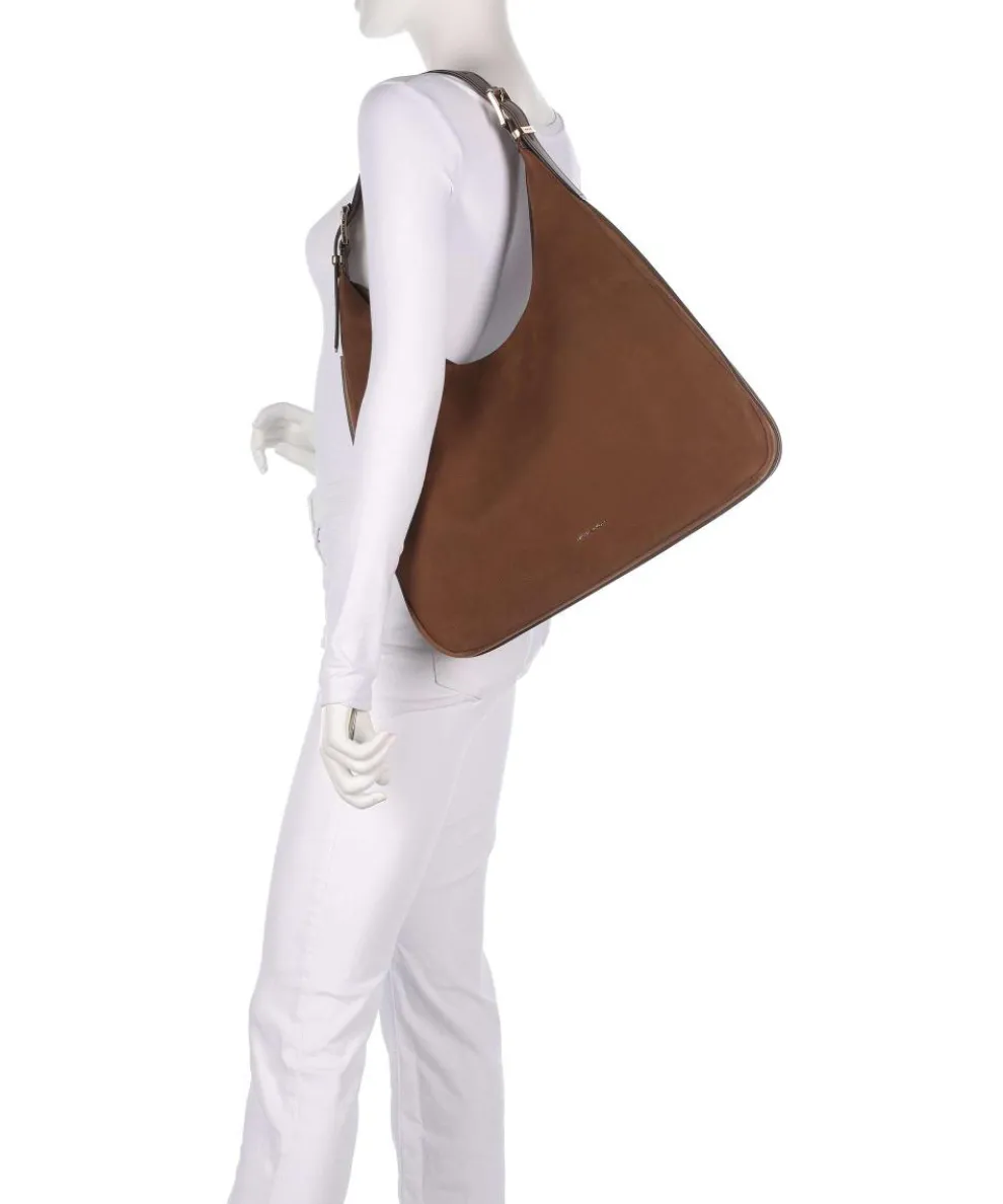 Nolita Large Beuteltasche aufgerautes Rindsleder braun