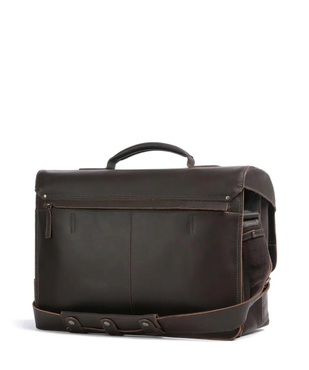 Hunter Big Finn Aktentasche 15″ Büffelleder dunkelbraun