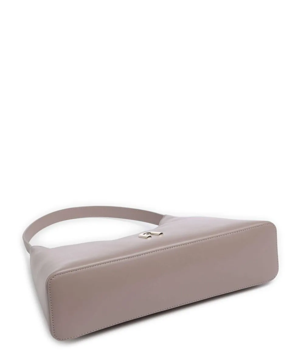 Diamante S Schultertasche Leder taupe