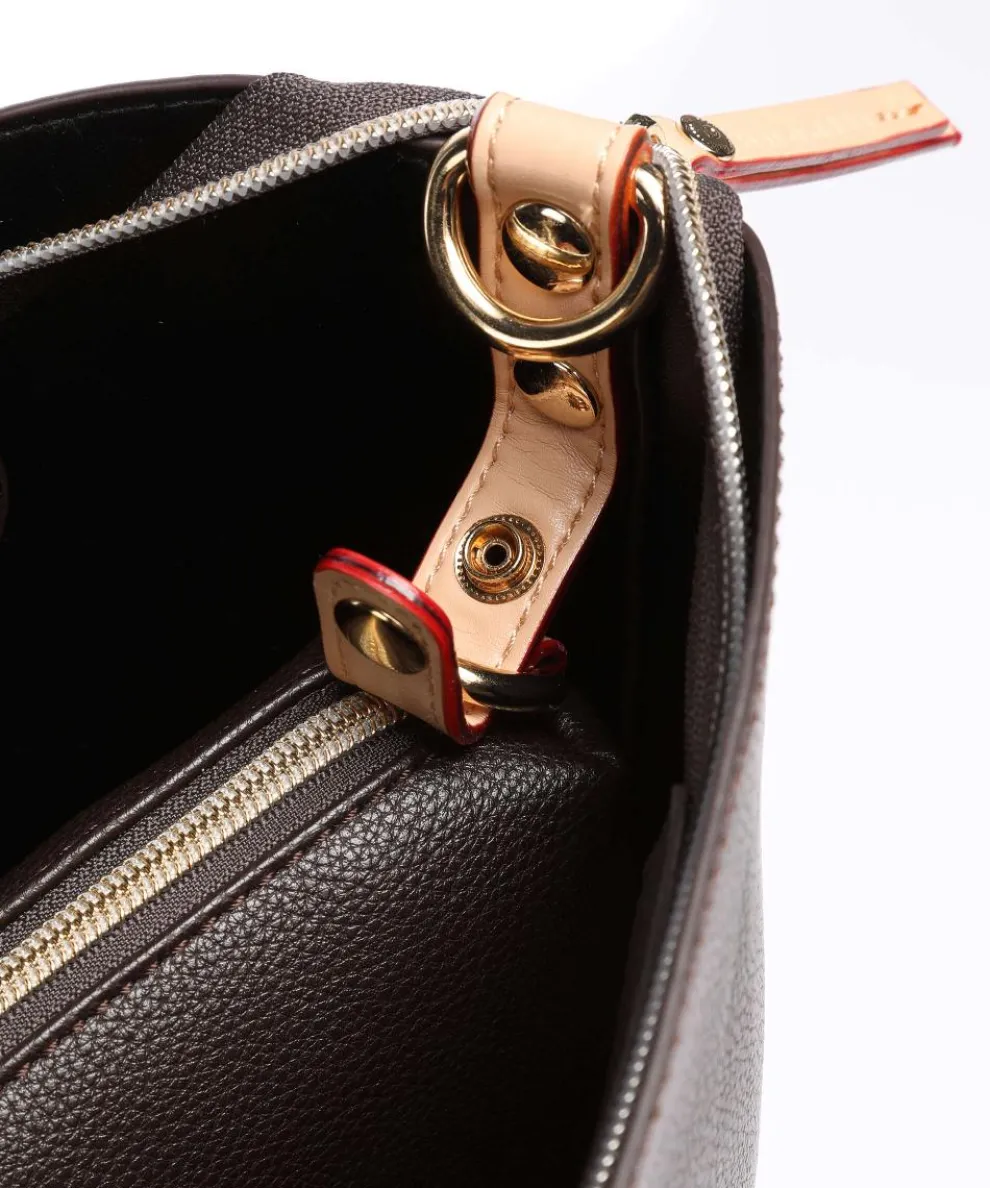 Ella Shopper Lederimitat dunkelbraun